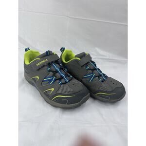Merrell Trail Chaser Women’s Hiking Shoes 7M Gray Lime Green BlueLace Up MY55631